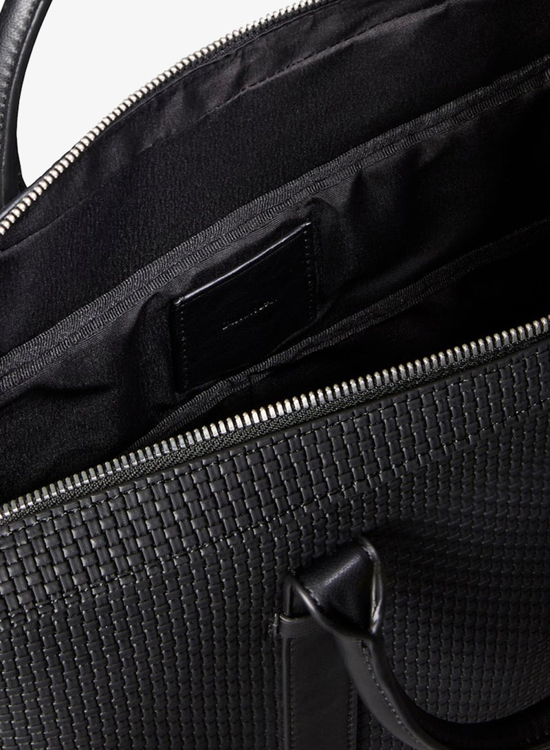 CALVIN KLEIN Embossed Woven Commuter Bag - Image 3